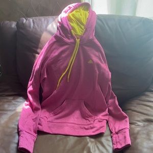Adidas Climawarm pink and yellow hoodie Size S